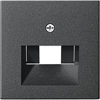 Лицевая панель Gira System55 для розетки информационной RJ11/RJ45 антрацит